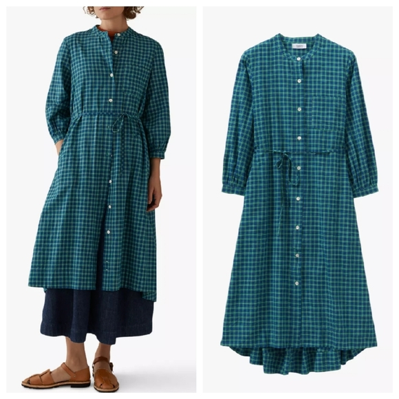 Toast Dresses & Skirts - NEW Toast Kala Check Plaid Shirt Dress